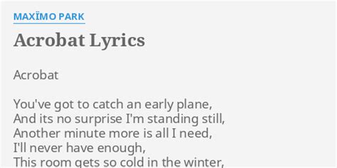 acrobat lyrics|More.